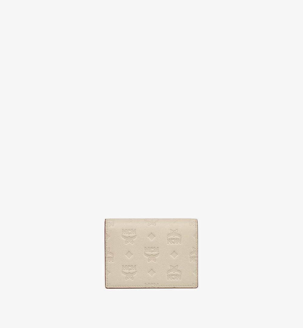 Aren Portemonnaie aus geprägtem Leder mit Monogramm 1
